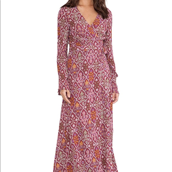 Tigerlily Bouquet Floral GarnetMaxi Dress size 2 - Picture 5 of 6